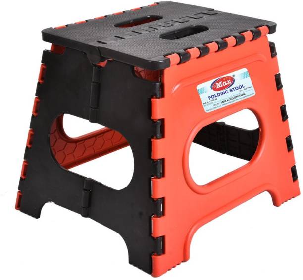 MAX U-Max Folding Stool for Adults and Kids Bedroom & Kitchen Stool (Red & Black ) Stool