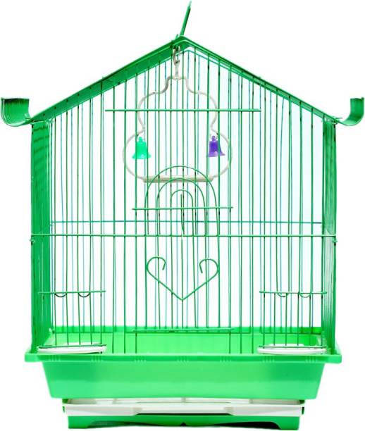 KAPOOR PETS GREEN Cage for Bazzri Birds Or Love Birds And All Small Birds Bird House Bird House (Hanging) Bird House