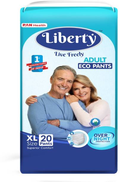 Liberty Eco Adult Diaper Pants, Waist Size (40-60 inches), Pack of 2 Adult Diapers - XL