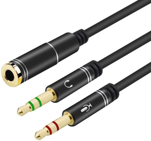 Fedus Stereo Audio Cable 0.3 m earphone splitter for mobile| earphone splitter for pc, earphone splitter for laptop, earphone splitter cable adapter, dual earphone adapter, dual earphones connector, dual earphones jack