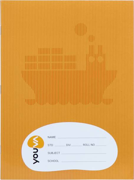 NAVNEET Youva Soft Bound 18x24 cm Small Square Brown Regular Notebook Small Square 172 Pages