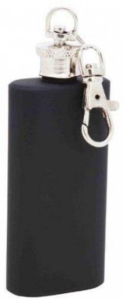 Protos India.Net Stainless Steel Pocket Keychain Black Matt Hip Flask Stainless Steel Hip Flask