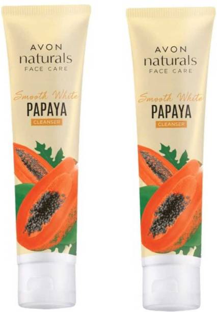 AVON Natural Papaya Whitening Cleanser 100g Each (Set of 2) Face Wash