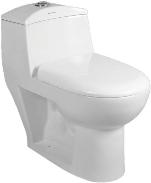 BM BELMONTE Ceramic Floor Mounted One Piece Western Toilet / Commode / Water Closet / EWC Carol S Trap with Syphonic Tornado Flushing System Western Commode