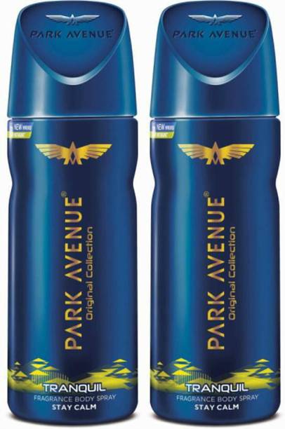 PARK AVENUE Tranquil Deodorant Combo Pack of 2 Deodorant Spray - For Men (260 ml, Pack of 2)