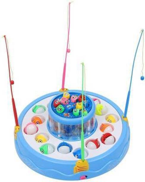 Tenmar Musical Fish Catching Game Big with 26 Fishes, 4 Pods & 3D Lights-476