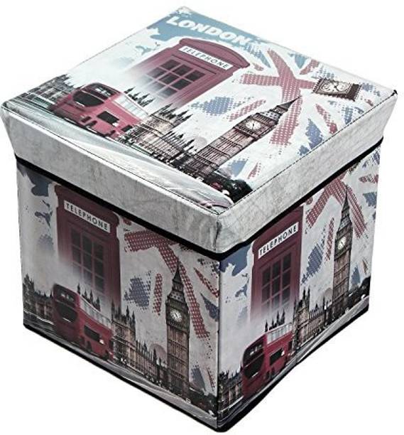 GTC Portable & Foldable Storage Stool for Living Room 30x30x30 Stool
