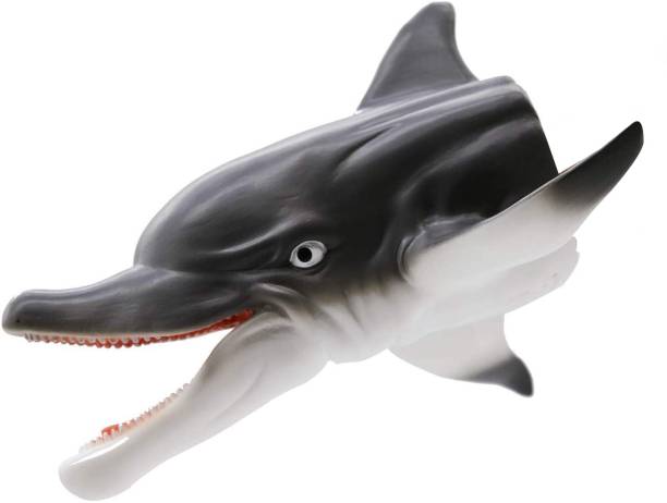 Webby Realistic Dolphin Rubber Hand Puppet Soft Toys for Kids Hand Puppets