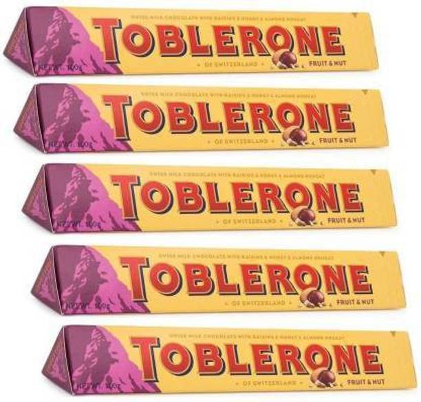 Toblerone Fruit & Nut with Raisins, Honey and Almond Chocolate Bar Bars