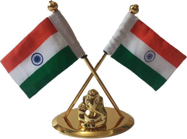 Chamunda Enterprise INDIAN FLAG Rectangle Car Dashboard Flag