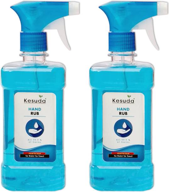 KESUDA Hand Rub LIQUID Base Sanitizer 1+1 Liter with Sprayer Sanitizer Spray Pump Dispenser
