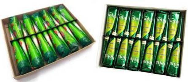 Neha Mehandi Cone Natural with oil based Mehendi Natural Mehendi (Pack of 24) Natural Mehendi