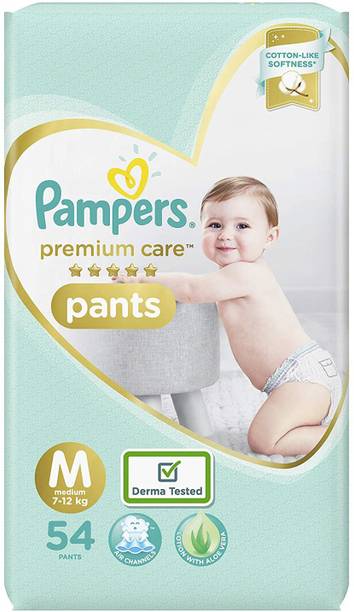Pampers Premium Care Pants Diapers, Medium, 54 Count Pant Diapers - M