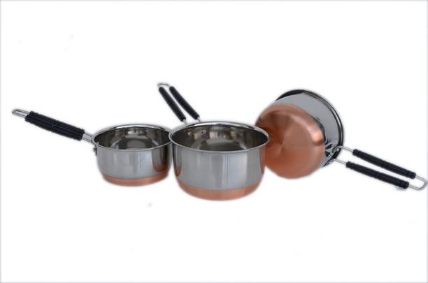 Steelshine Copper bottom Sauce pan Milk Pan 15.5 cm, 17...