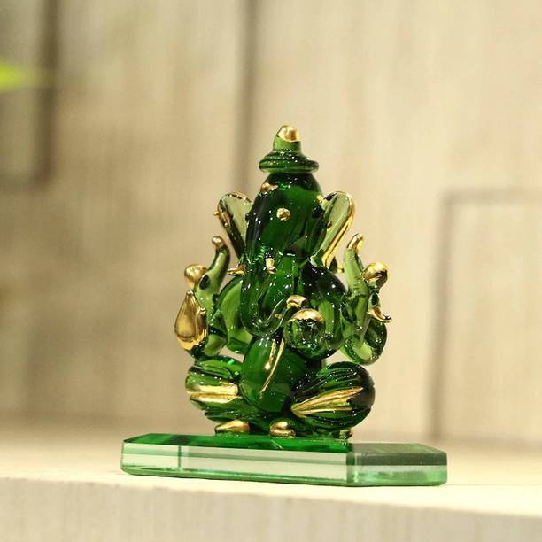 AFAST Handcrafted Decorative Crystal Glass Idol Figurine_HD554 Decorative Showpiece  -  9 cm