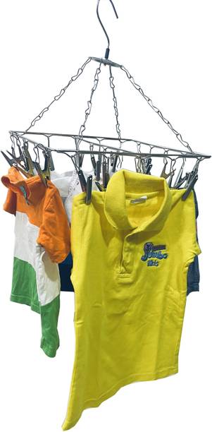 FAVOUR Stainless steel ceiling 25 clips jhumer Stainless Steel Cloth Clips (Silver) Scarf Organizer