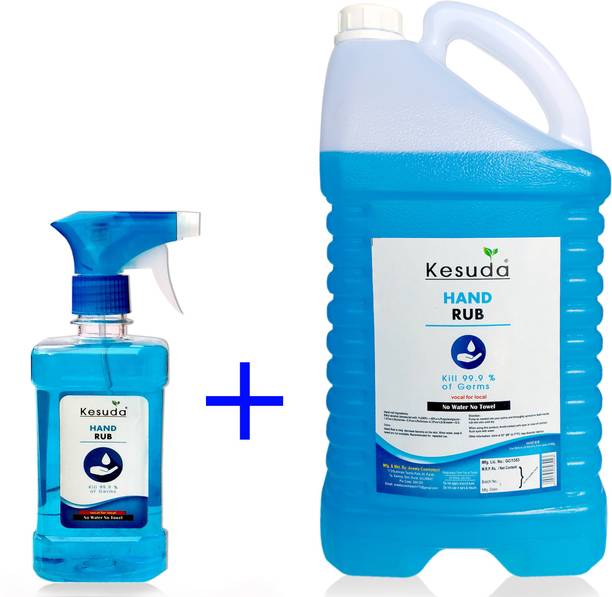 KESUDA 500ml LIQUID trigger sanitizer spray and 5Liter LIQUID hand sanitizer (500ml+5L) Sanitizer Spray Pump + Refill