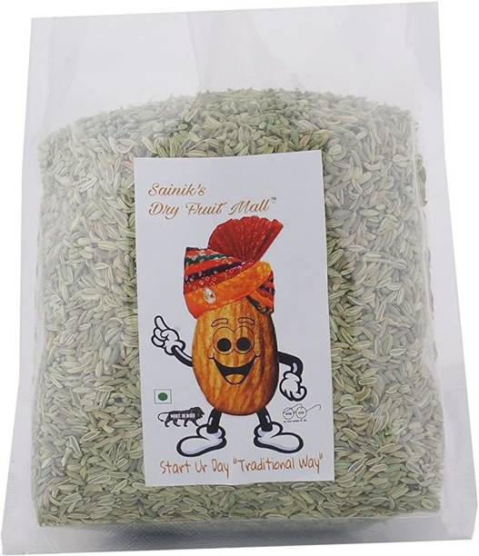Sainik's Dry Fruit Mall Premium Quality Moti Green Saunf / Fennel Seeds