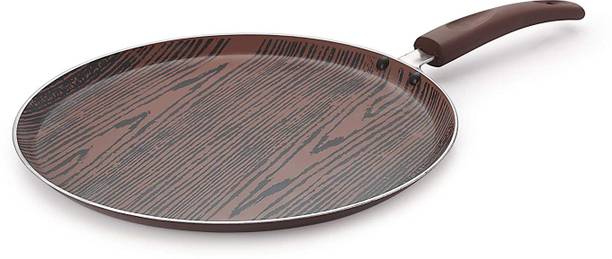 NIRLON Aluminium Non Stick Dishwasher Safe Non Induction Woody Flat Tawa तवा 29 cm डायमीटर