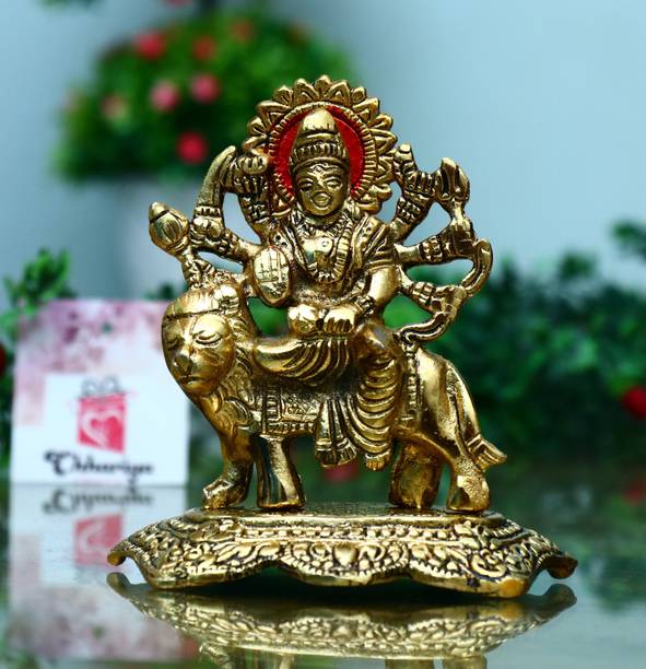 Chhariya Crafts Durga Maa Murti Decorative Showpiece  -  14 cm