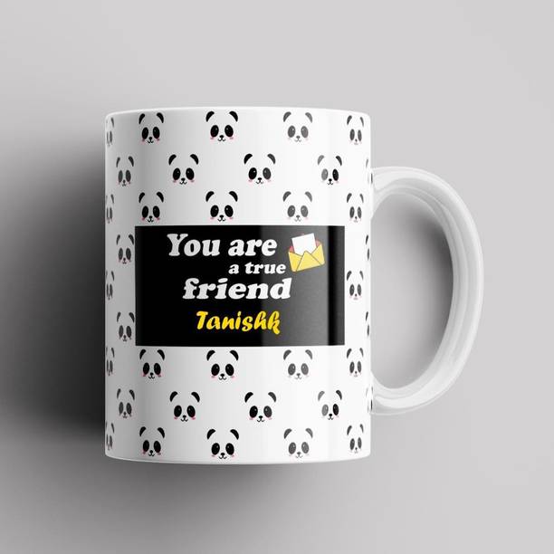 Beautum Tanishk True Friend Best Gift White Ceramic (350) ml Model No:BPNDAZX021808 Ceramic Coffee Mug