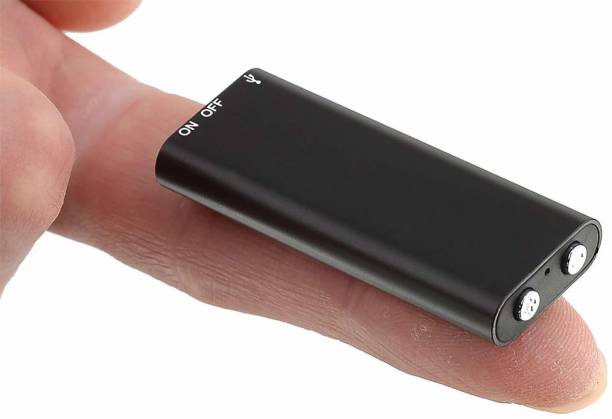 SmartCam Small Voice Recorder Professional Sound Recorder Digital Audio Mini Dictaphone + MP3 Player + USB Flash Drive (8 GB Black Voice Recorder) 8 GB Voice Recorder