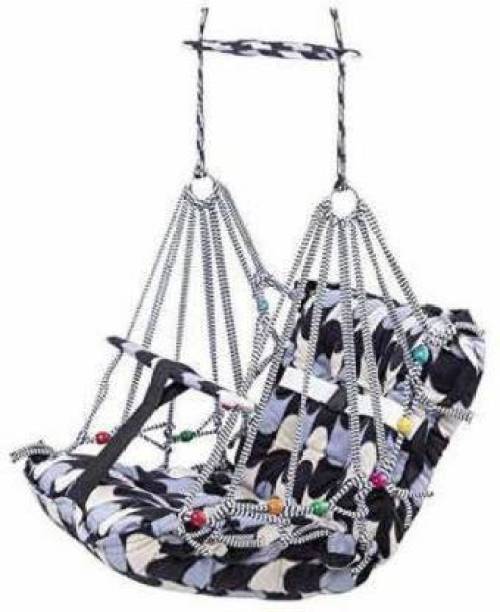 curve creation Cotton Swing for Kids, Home Garden Jhula for Baby with Safety Belt Swings Swings