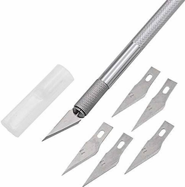 Samvardhan Detail Precision Pen Knife with 5 Interchangeable Sharp Blades Cutting Mat