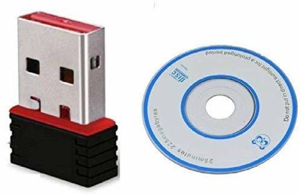 Capital TERABYTE 1000Mbps Portable High Speed Long range Nano Wifi Dongle, Connector, Receiver 802.11B/G/N 2.0 Wireless Wi Fi 2.4GHz Wireless LAN Network Card External For PC Desktop Laptop USB Adapter (Black) USB Adapter (Black) USB Adapter