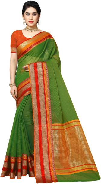 StyleDeal Self Design Kota Doria Pure Cotton Saree - Image 3