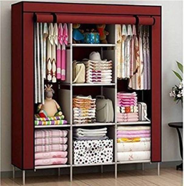 CGul Cloth Stand & Cupboard and Almirah Carbon Steel Collapsible Wardrobe