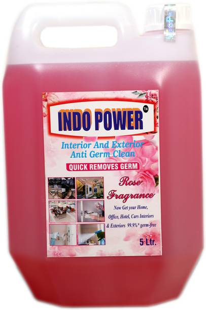INDOPOWER Disinfectant Sanitizer Spray ANTI GERM CLEAN (QUICK REMOVES GERM) ROSE 5ltr. MULTI
