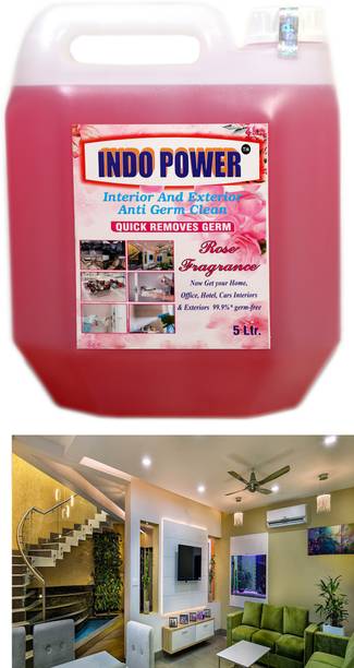 INDOPOWER F035- Disinfectant Sanitizer Spray ANTI GERM CLEAN (QUICK REMOVES GERM) ROSE 5ltr.