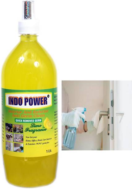 INDOPOWER F021- Disinfectant Sanitizer Spray ANTI GERM CLEAN (QUICK REMOVES GERM) Lemon 1ltr.
