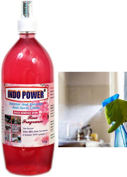 INDOPOWER F018- Disinfectant Sanitizer Spray ANTI GERM CLEAN (QUICK REMOVES GERM) ROSE 1ltr.