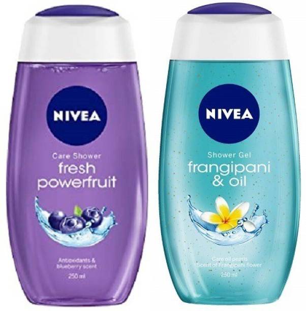 NIVEA Fresh Powerfruit , Frangipani Shower Gel 2pcs W_R5289