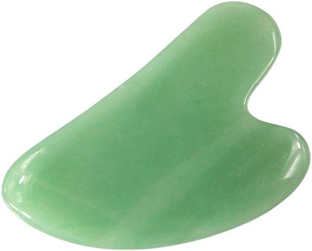 jaderoller Green jade Gua Sha Green Jade Gua Sha Scraping Massage Tool Hand Made Jade Guasha Board, Tools for Graston SPA Acupuncture Therapy Trigger Point Treatment on Face Arm Foot Small Triangle Shape Massager