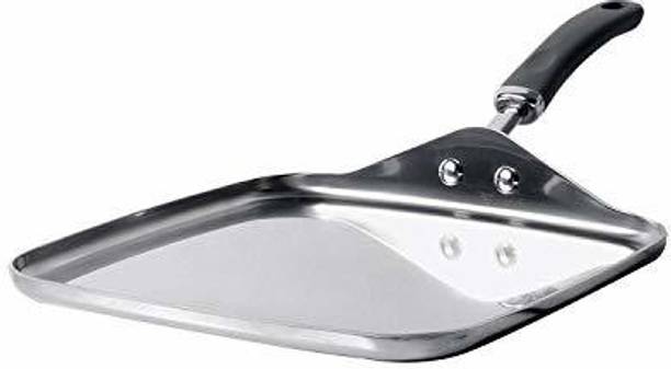 Meyer Trivantage Stainless Steel Triply Cookware Open Square Tawa, 27cm तवा 27 cm डायमीटर