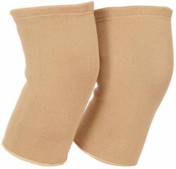 KRISHNA SURGICAL CO KSCO Pair of Knee Cap for Men and Women (Beige, Large) Knee Support