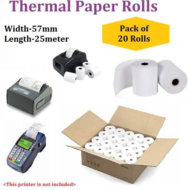 REALON 2 inch Billing Machine Paper rolls- Set of 20 Rolls Thermal Cash Register Paper