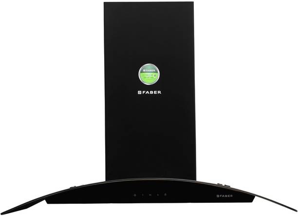 FABER Feel Plus 3D T2S2 BK TC LTW 90 Wall Mounted Black 1095 CMH Chimney