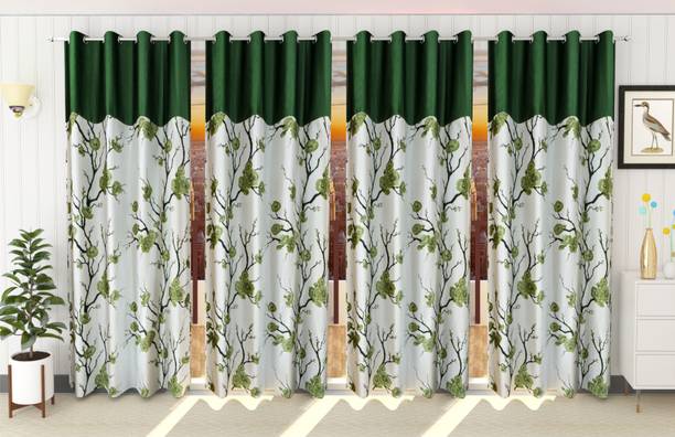 Flipkart SmartBuy 214 cm (7 ft) Polyester Room Darkening Door Curtain (Pack Of 4)