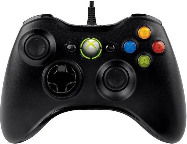 Clubics Xbox 360 Wired Controller for PC / XBOX Joystick (Black)  Gamepad