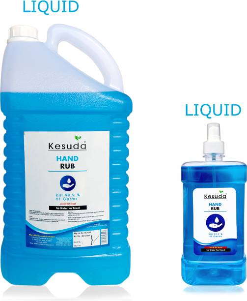 KESUDA 5 Liter Hand Rub (LIQUID) with 1 Liter LIQUID Mist hand Sanitizer Spray(5L+1L) Hand Rub Can
