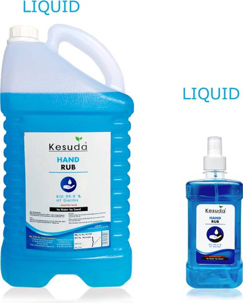 KESUDA 5 Liter Hand Rub (LIQUID) with 500ml Mist  Spray(5L+500ml) Hand Rub Can
