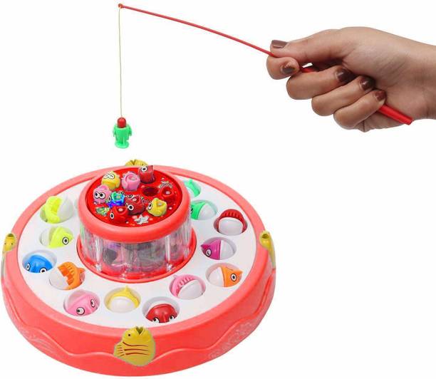 SALEOFF Musical Fish Catching Game Big with 26 Fishes, 4 Pods & 3D Lights-468