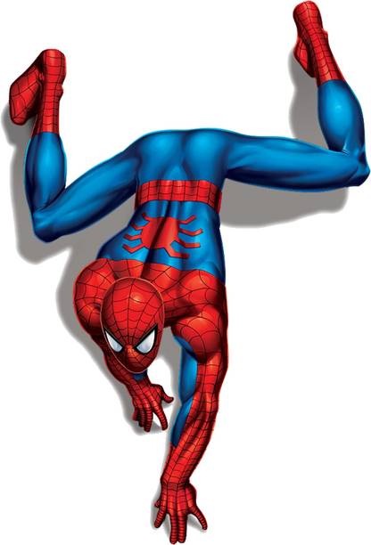DivineDesigns 46 cm Spiderman Crawling Wall Sticker ( Size :- 46 X 64 cm ) Self Adhesive Sticker