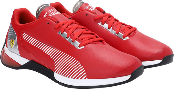 red colour puma shoes