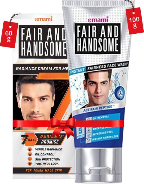 Fair & Handsome Fair and Handsome Fairness Cream(60G) with Face Wash Instant Fairness(100G)