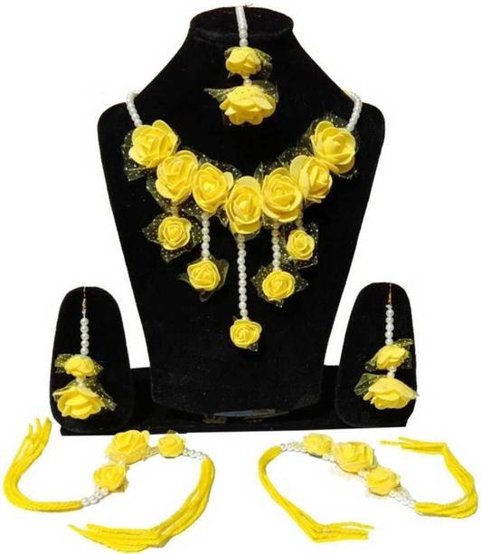 Ratson Paper Yellow, White Jewellery Set